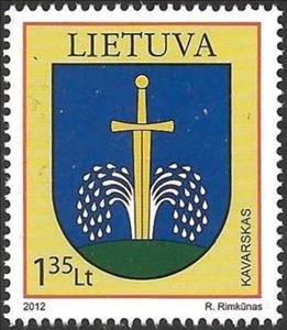 Stamp, Coat of arms of Kavarskas, Lithuania,  , Coats of Arms