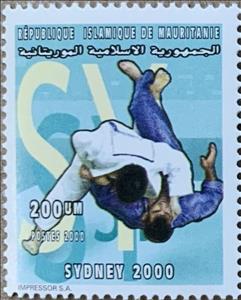 Stamp, Judo, Mauritania,  , Judo, Olympic Games, Sports