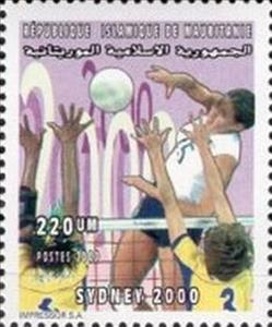 Stamp, Volleyball, Mauritania,  , Olympic Games, Sports, Volleyball