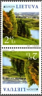 Se-tenant, Lithuanian landscape, Lithuania,  , C.E.P.T., Europe, Architecture