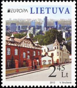 Stamp, Lithuanian architecture, Lithuania,  , C.E.P.T., Architecture