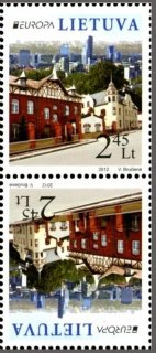 Se-tenant, Lithuanian architecture, Lithuania,  , C.E.P.T., Europe, Architecture