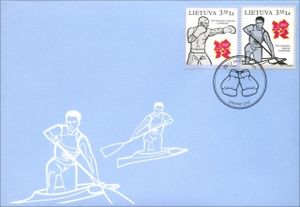 First Day Cover, The 30th Summer Olympic Games, London 2012, Lithuania,  , Olympic Games, Swimming