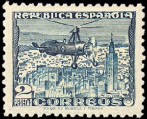 Stamp, Cierva Autogyro, Spain,  