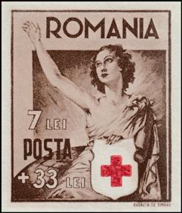 Stamp, Red Cross, Romania,  , Red Cross and Red Crescent