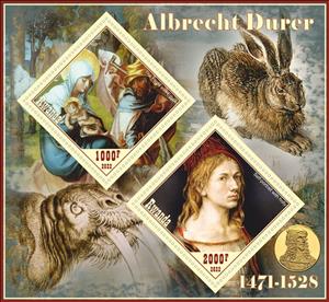 Mini Sheet, Albrecht Durer Paintings, Rwanda,  , Art, Painters, Paintings