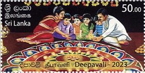 Stamp, Deepavali 2023, Sri Lanka,  , Festivals
