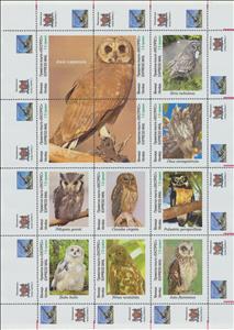 Mini Sheet, Owls, Ukraine,  