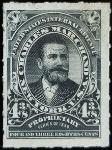 Stamp, Charles Marchand, United States of America,  , Medicines, Men