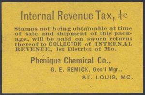 Stamp, Phenique Chemical Co., United States of America,  , Medicines