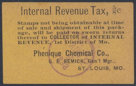 Stamp, Phenique Chemical Co., United States of America,  , Medicines