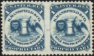 Se-tenant, S. Mansfield & Co., United States of America,  , Animals (Fauna), Birds, Birds of Prey, Eagles, Лев, Mammals, Medicines