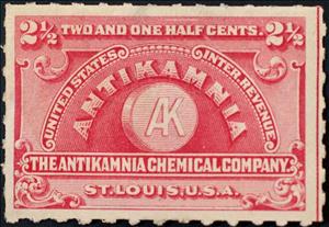 Stamp, The Antikamnia Chemical Company, United States of America,  , Letters (Alphabet), Medicines