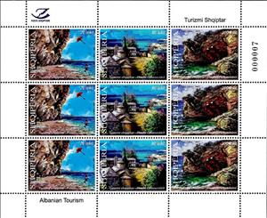 Mini Sheet, Tourism in Albania, Albania,  , Archaeology, Euromed