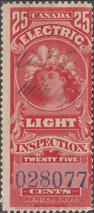 Stamp, Lady with Crown of Lights, Canada,  , Electricity, Women