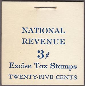 Booklet, National Revenue - Excise Tax Stamps, Canada,  , Leaves, Numbers, Plants (Flora)