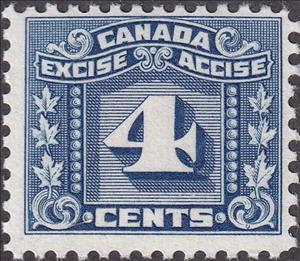 Stamp, Numeral with three maple leaves on each side, Canada,  , Leaves, Numbers, Plants (Flora)