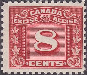 Stamp, Numeral with three maple leaves on each side, Canada,  , Leaves, Numbers, Plants (Flora)