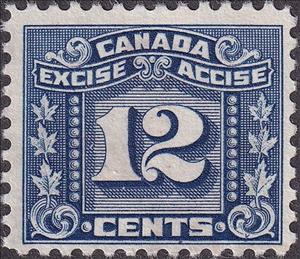 Stamp, Numeral with three maple leaves on each side, Canada,  , Leaves, Numbers, Plants (Flora)