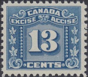 Stamp, Numeral with three maple leaves on each side, Canada,  , Leaves, Numbers, Plants (Flora)