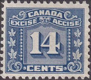 Stamp, Numeral with three maple leaves on each side, Canada,  , Leaves, Numbers, Plants (Flora)