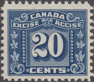 Stamp, Numeral with three maple leaves on each side, Canada,  , Leaves, Numbers, Plants (Flora)
