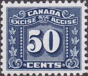 Stamp, Numeral with three maple leaves on each side, Canada,  , Leaves, Numbers, Plants (Flora)