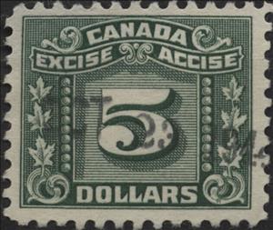 Stamp, Numeral with three maple leaves on each side, Canada,  , Leaves, Numbers, Plants (Flora)