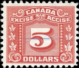 Stamp, Numeral with three maple leaves on each side, Canada,  , Leaves, Numbers, Plants (Flora)