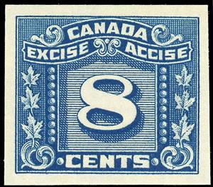 Stamp, Numeral with three maple leaves on each side, Canada,  , Leaves, Numbers, Plants (Flora)