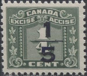 Stamp, Numeral with three maple leaves on each side, Canada,  , Leaves, Numbers, Plants (Flora)