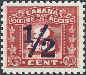 Stamp, Numeral with three maple leaves on each side, Canada,  , Leaves, Numbers, Plants (Flora)