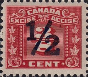 Stamp, Numeral with three maple leaves on each side, Canada,  , Leaves, Numbers, Plants (Flora)