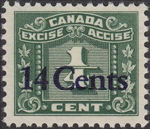 Stamp, Numeral with three maple leaves on each side, Canada,  , Leaves, Numbers, Plants (Flora)