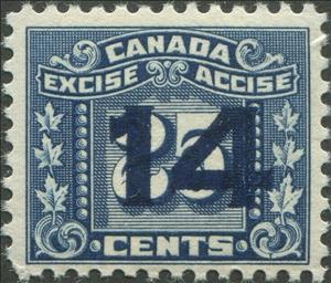 Stamp, Numeral with three maple leaves on each side, Canada,  , Leaves, Numbers, Plants (Flora)