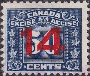 Stamp, Numeral with three maple leaves on each side, Canada,  , Leaves, Numbers, Plants (Flora)