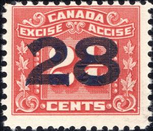 Stamp, Numeral with three maple leaves on each side, Canada,  , Leaves, Numbers, Plants (Flora)