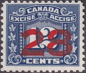 Stamp, Numeral with three maple leaves on each side, Canada,  , Leaves, Numbers, Plants (Flora)