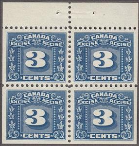 Booklet Pane, Numeral with three maple leaves on each side, Canada,  , Leaves, Numbers, Plants (Flora)