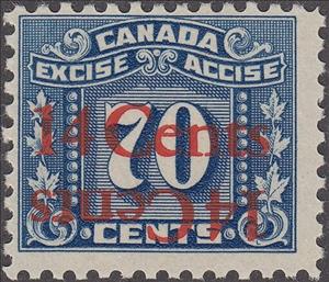 Stamp, Numeral with three maple leaves on each side, Canada,  , Leaves, Numbers, Plants (Flora)