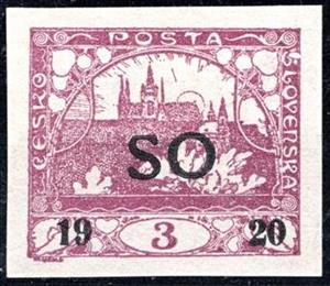 Stamp, Hradcany at Prague - Special Delivery Stamp - SO 1920, Eastern Silesia,  , Castles, Churches - Cathedrals - Basilicas - Chapels