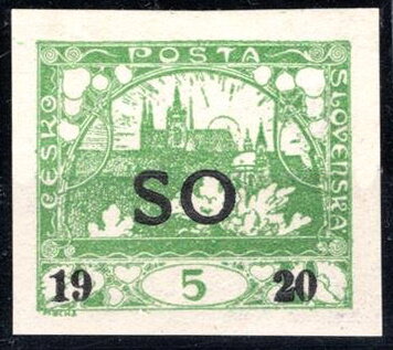 Hradcany at Prague - Special Delivery Stamp - SO 1920