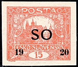Stamp, Hradcany at Prague - Special Delivery Stamp - SO 1920, Eastern Silesia,  , Castles, Churches - Cathedrals - Basilicas - Chapels