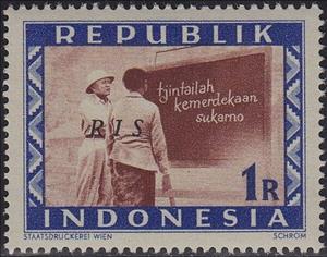 Stamp, Fighting Illiteracy, Indonesia,  