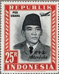 Stamp, President Sukarno, Indonesia,  