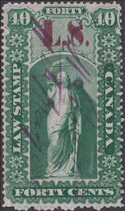 Stamp, Allegory of Justice, Ontario,  , Scales (balance), Statues, Women