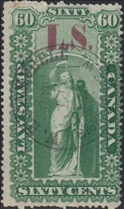 Stamp, Allegory of Justice, Ontario,  , Scales (balance), Statues, Women