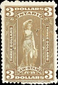 Stamp, Allegory of Justice, Ontario,  , Scales (balance), Statues, Women