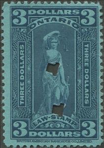 Stamp, Allegory of Justice, Ontario,  , Scales (balance), Statues, Women