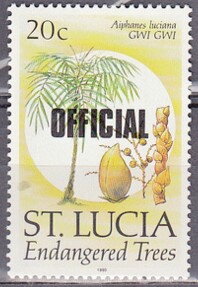 Stamp, Gwi Gwi (Aiphanes luciana), Saint Lucia,  